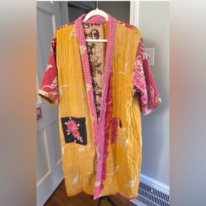 She’s 1 Oak Reversible Kantha Kimono Jacket OSFM